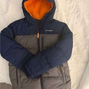 Eddie Bauer Kids' Navy and Gray Puffer Jacket